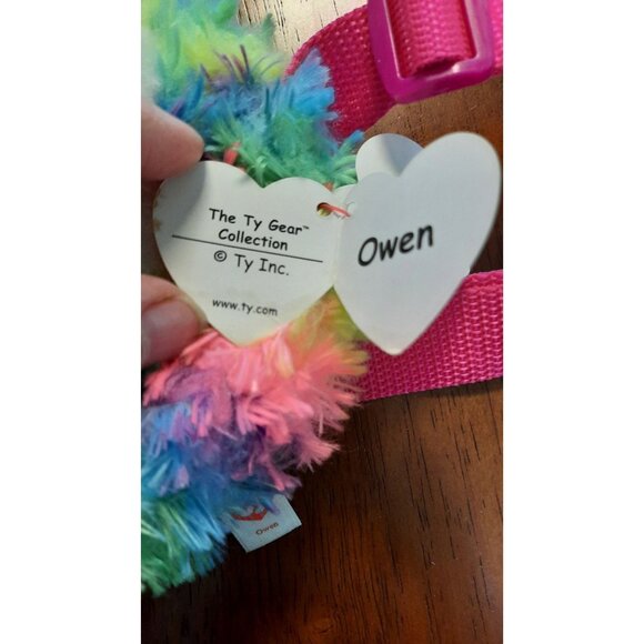 Ty Gear Collection Owen Plush Rainbow Owl Crossbody Bag - Picture 7 of 12